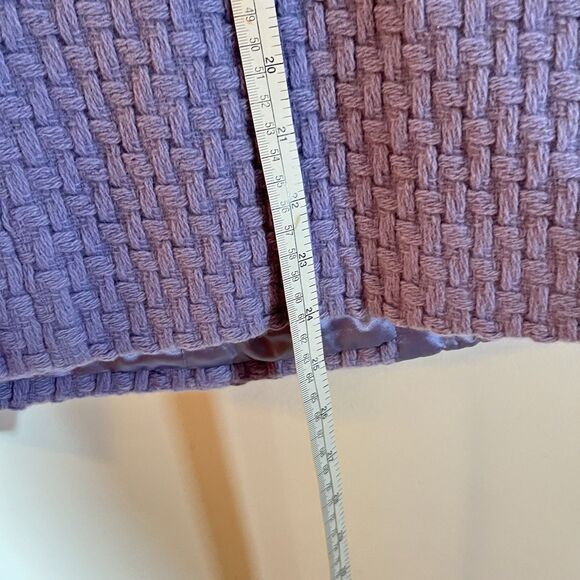 Appleseed’s Classic Wool Blend Blazer Women Size 14 Purple Textured Pockets - Picture 5 of 6